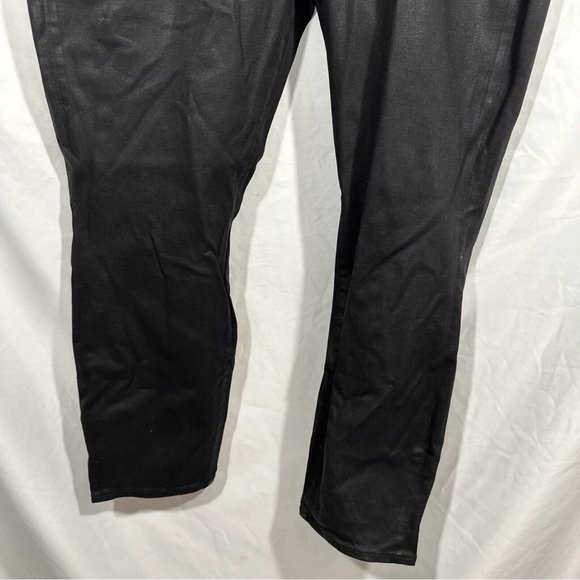 NEW $185 GOOD AMERICAN [ PLUS 24‎ ] Good Legs Coated Skinny Jeans in Black - Picture 5 of 16